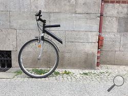 A bicycle cut in half, one of a number of items a German man bisected after breaking up with his girlfriend. (Source: ebay)