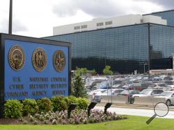 FILE - In this June 6, 2013 file photo, the National Security Agency (NSA) campus in Fort Meade, Md. Russian hackers attacked at least one U.S. voting software supplier days before the 2016 presidential election, according to a classified NSA report leaked Monday, June 5, 2017, that suggests election-related hacking penetrated further into U.S. voting systems than previously known. The report, which was published online by The Intercept, does not say whether the hacking had any effect on election results. (