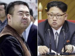 This combination of file photos shows Kim Jong Nam, left, exiled half-brother of North Korea's leader Kim Jong Un, in Narita, Japan, on May 4, 2001, and North Korean leader Kim Jong Un on May 9, 2016, in Pyongyang, North Korea. Kim Jong Nam, 46, was targeted Monday, Feb. 13, 2017, in a shopping concourse at Kuala Lumpur International Airport, Malaysia, and died on the way to the hospital, according to a Malaysian government official. (AP Photos/Shizuo Kambayashi, Wong Maye-E, File)