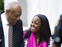 Bill Cosby arrives for his sexual assault trial with actress Keshia Knight Pulliam, right, at the Montgomery County Courthouse in Norristown, Pa., Monday, June 5, 2017. Pulliam played Cosby’s youngest daughter, Rudy Huxtable, on "The Cosby Show." (AP Photo/Matt Rourke)