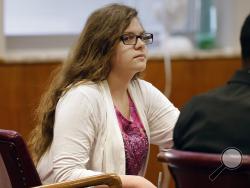 FILE - In this Sept. 13, 2017 file photo, Anissa Weier, listens as former teachers testify during her trial in Waukesha County Court, in Waukesha, Wis. One of the two Wisconsin girls accused of stabbing a classmate, Payton Leuter, in 2014 to gain the favor of a horror character named Slender Man will soon learn how long she will spend in a mental health facility. A judge in Waukesha County Circuit Court on Thursday, Dec. 21, 2017, is expected to send 16-year-old Weier to a facility for at least three years 