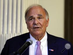 Former Pennsylvania Gov. Ed Rendell speaks at Pennsylvania Hospital in Philadelphia on Monday June 18, 2018. Rendell said he was diagnosed three-and-a-half years ago with Parkinson's disease. (AP Photo/Matt Rourke)