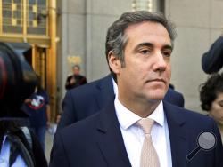 FILE - In this April 26, 2018 file photo, Michael Cohen leaves federal court in New York. President Donald Trump's former personal lawyer secretly recorded Trump discussing payments to a former Playboy model who said she had an affair with him, The New York Times reported Friday, July 20. The president's current personal lawyer confirmed the conversation and said it showed Trump did nothing wrong, according to the Times. (AP Photo/Seth Wenig, File)