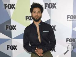 FILE - In this May 14, 2018 file photo, Jussie Smollett, a cast member in the TV series "Empire," attends the Fox Networks Group 2018 programming presentation afterparty in New York. Smollett is expressing anger over being attacked outside his Chicago apartment last month. Smollett, who plays a musician on the Fox Network's ''Empire'' talked about his ordeal during an interview with ABC News' Robin Roberts to be broadcast Thursday on "Good Morning America." He alleges he was the victim of an attack on Jan. 