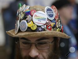 Soli Alpert poses for photos during the 2019 California Democratic Party State Organizing Convention in San Francisco, Sunday, June 2, 2019. (AP Photo/Jeff Chiu)