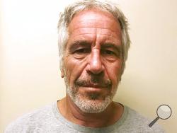FILE - This March 28, 2017, file photo, provided by the New York State Sex Offender Registry shows Jeffrey Epstein. Up to 30 women were expected to take a judge up on his invitation to speak at a hearing, Tuesday, Aug. 27, 2019, after financier Epstein killed himself rather than face sex trafficking charges. (New York State Sex Offender Registry via AP, File)