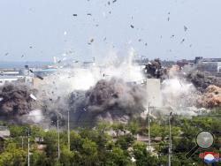 This photo provided by the North Korean government shows the demolition of an inter-Korean liaison office building in Kaesong, North Korea, Tuesday, June 16, 2020. South Korea says that North Korea has exploded the inter-Korean liaison office building just north of the tense Korean border. Independent journalists were not given access to cover the event depicted in this image distributed by the North Korean government. The content of this image is as provided and cannot be independently verified. (Korean Ce