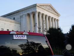 The Supreme Court is seen in Washington, Thursday afternoon, Nov. 5, 2020. (AP Photo/J. Scott Applewhite)