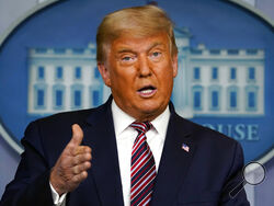 FILE - In this Nov. 5, 2020, file photo President Donald Trump speaks at the White House in Washington. (AP Photo/Evan Vucci, File)