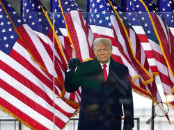 President Donald Trump arrives to speak at a rally Wednesday, Jan. 6, 2021, in Washington. (AP Photo/Jacquelyn Martin)