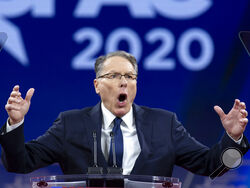 FILE - This Feb. 29, 2020 file photo, National Rifle Association Executive Vice President and CEO Wayne LaPierre speaks at Conservative Political Action Conference, CPAC 2020, at the National Harbor, in Oxon Hill, Md. Houston. The National Rifle Association announced Friday, Jan. 15, 2021, it has filed for bankruptcy and will seek to incorporate the nation’s most politically influential gun-rights group in Texas instead of New York. (AP Photo/Jose Luis Magana, File)