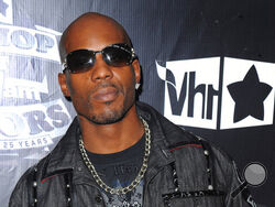 FILE - In this Sept. 23, 2009, file photo, DMX arrives at the 2009 VH1 Hip Hop Honors at the Brooklyn Academy of Music, in New York. DMX's longtime New York-based lawyer, Murray Richman, said the rapper was on life support Saturday, April 3, 2021 at White Plains Hospital. "He had a heart attack. He's quite ill," Richman said. (AP Photo/Peter Kramer, File)