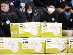FILE - Boxes of KN95 protective masks are stacked together before being distributed to students at Camden High School in Camden, N.J., Wednesday, Feb. 9, 2022. According to a study by the Centers for Disease Control and Prevention released Tuesday, April 26, 2022, three out of every four U.S. children have been infected with COVID-19.(AP Photo/Matt Rourke, File) FILE - Boxes of KN95 protective masks are stacked together before being distributed to students at Camden High School in Camden, N.J., Wednesday, Feb. 9, 2022. According to a study by the Centers for Disease Control and Prevention released Tuesday, April 26, 2022, three out of every four U.S. children have been infected with COVID-19.(AP Photo/Matt Rourke, File)