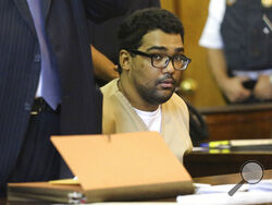 FILE - Richard Rojas, of the Bronx, N.Y., appears in Manhattan Supreme Court during his arraignment, Thursday, July 13, 2017, in New York. Rojas, the man behind the wheel of the car that barreled through crowds of pedestrians in New York City's Times Square, killing a woman and injuring 22 other people, is finally headed to trial, Monday, May 9, 2022, after various delays over five years, including pandemic-induced court shutdowns. (Jefferson Siegel/The Daily News via AP, Pool, File)