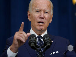 President Joe Biden speaks to reporters after meetingswith Saudi Crown Prince Mohammed bin Salman at the Waldorf Astoria Jeddah Qasr Al Sharq hotel, Friday, July 15, 2022, in Jeddah, Saudi Arabia. (AP Photo/Evan Vucci)