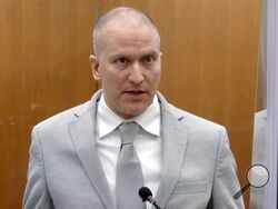 FILE In this image taken from video, former Minneapolis police Officer Derek Chauvin addresses the court at the Hennepin County Courthouse on June 25, 2021, in Minneapolis. The Minnesota Court of Appeals on Monday, April 17, 2023 upheld his second-degree murder conviction for the killing of George Floyd. (Court TV via AP, Pool, File)