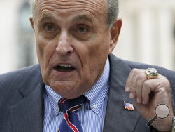 FILE - Former New York City Mayor Rudy Giuliani speaks during a news conference, Tuesday, June 7, 2022, in New York. In a legal complaint filed in New York, Monday, May 15, 2023, a woman who says she worked as an off-the-books employee for Giuliani during his stint as Donald Trump’s personal lawyer alleges that the former New York City mayor coerced her into sex and owes her nearly $2 million in unpaid wages. (AP Photo/Mary Altaffer, File)