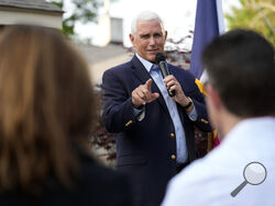 FILE - Former Vice President Mike Pence speaks to local residents during a meet and greet on May 23, 2023, in Des Moines, Iowa. Pence will officially launch his widely expected campaign for the Republican nomination for president in Iowa on June 7. (AP Photo/Charlie Neibergall, File)