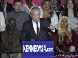FILE - Robert F. Kennedy Jr. speaks at an event where he announced his run for president on Wednesday, April 19, 2023, at the Boston Park Plaza Hotel, in Boston. (AP Photo/Josh Reynolds, File)