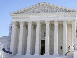 The U.S. Supreme Court is photographed on Wednesday, Jan. 17, 2024, in Washington. (AP Photo/Mariam Zuhaib)