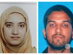 This undated combination of photos provided by the FBI, left, and the California Department of Motor Vehicles shows Tashfeen Malik, left, and Syed Farook. The husband and wife died in a fierce gunbattle with authorities several hours after their commando-style assault on a gathering of Farook's colleagues from San Bernardino, Calif., County's health department Wednesday, Dec. 2, 2015. (FBI, left, and California Department of Motor Vehicles via AP)