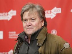 In this Jan. 24, 2013 file photo, Executive Producer Stephen Bannon poses at the premiere of "Sweetwater" during the 2013 Sundance Film Festival in Park City, Utah. Republican Donald Trump is overhauling his campaign again, bringing in Breitbart News' Bannon as campaign CEO and promoting pollster Kellyanne Conway to campaign manager. (Photo by Danny Moloshok/Invision/AP, File)
