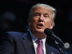 Republican presidential candidate Donald Trump speaks during a campaign rally at Xfinity Arena of Everett, Tuesday, Aug. 30, 2016, in Everett, Wash. (AP Photo/Evan Vucci)