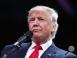  In this Monday, Oct. 3, 2016 file photo, Republican presidential candidate Donald Trump speaks during a campaign rally, in Loveland, Colo. Trump tax documents were published without his permission in The New York Times, but that doesn’t necessarily make for a clear-cut criminal case against the newspaper or its source. Legal experts say the newspaper itself should be on solid First Amendment grounds if it used newsworthy, accurate information and did nothing illegal to get it. (AP Photo/ Evan Vucci, File)