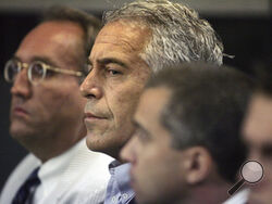 FILE - Jeffrey Epstein appears in court, July 30, 2008, in West Palm Beach, Fla. On Monday, Dec. 18, 2023, a federal judge ordered the public disclosure of the identities of more than 150 people mentioned in a mountain of court documents related to the late-financier, saying that most of the names were already public and that many had not objected to the release. (Uma Sanghvi/The Palm Beach Post via AP, File)