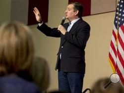 Republican presidential candidate Sen. Ted Cruz, R-Texas, speaks at a rally at the Southeastern Institute of Manufacturing & Technology in Florence, S.C., Monday Feb. 15, 2016. (AP Photo/Jacquelyn Martin)