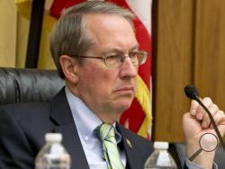 FILE- In this May 19, 2015, file photo, House Judiciary Committee Chairman Rep. Bob Goodlatte, R-Va., listens to testimony on Capitol Hill in Washington. House Republicans on Monday, Jan. 2, 2017, voted to eviscerate the Office of Congressional Ethics. Under the ethics change pushed by Goodlatte, the independent body would fall under the control of the House Ethics Committee, which is run by lawmakers. (AP Photo/Jacquelyn Martin, File)