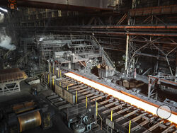 A hot rolling mill at Nippon Steel's Kashima Plant in Kashima, Japan on Friday, Dec. 6, 2024. (AP Photo/Ayaka McGill)