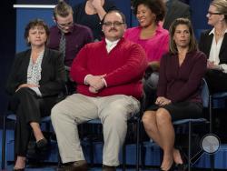 Kenneth Bone sits in the audience before the start of the second presidential debate at Washington University in St. Louis. Bone answered questions on Reddit late Thursday, Oct. 13 and early Friday, Oct. 14, 2016. (AP Photo/Andrew Harnik, File)