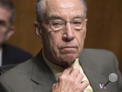 Senate Judiciary Committee Chairman Chuck Grassley, R-Iowa, whose panel is responsible for vetting judicial appointments, waits for the start of a hearing shortly after President Barack Obama announced Judge Merrick Garland as his nominee to replace the late Justice Antonin Scalia on the Supreme Court, on Capitol Hill in Washington, Wednesday, March 16, 2016. (AP Photo/J. Scott Applewhite)