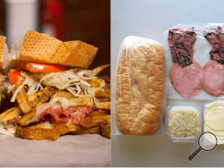 It's not quite the same as getting the actual sandwich, but all the ingredients are there. (Photos via GoldBely.com) 