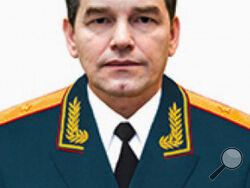 This undated image provided by Russian Defense Ministry Press Service on Monday, Dec. 22, 2025, shows Lt. Gen. Fanil Sarvarov, head of the Operational Training Directorate of the Russian Armed Forces General Staff, who was killed Monday morning after an explosive device detonated under his car in southern Moscow. (Russian Defense Ministry Press Service via AP)