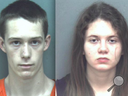 David Eisenhauer, 18, and Natalie Keepers, 19, charged in the murder of Nicole Madison Lovell, 13. (Blacksburg Police Department via AP)