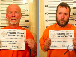 Flint Wayne Harrison and Dereck James "DJ" Harrison (Sublette County Sheriff's Office via AP) 