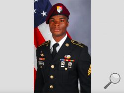 FILE - This file photo provided by the U.S. Army Special Operations Command shows Sgt. La David Johnson, who was killed in an Oct. 4 ambush in Niger. 