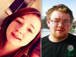 These undated photos show Brelynne “Breezy” Otteson and Riley Powell. (Otteson photo, courtesy of Amanda Hunt via AP; Powell photo, courtesy of Kay Lin James via AP)