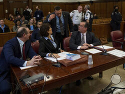 Prosecuting and Defense attorneys wait during the sentencing of the Trump Organization at Manhattan Criminal Court on Friday, Jan. 13, 2023, in New York. (Adam Gray/DailyMail via AP, Pool)