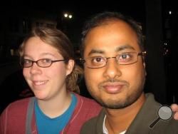 This undated photo shows Ashley Hasti, left, and Mainak Sarkar, who police say carried out a murder-suicide at the University of California, Los Angeles on Wednesday, June 1, 2016. Sarkar had a "kill list" with multiple names that included professor Bill Klug, Hasti who was found dead in a Minneapolis suburb and another UCLA professor who was not harmed, a law enforcement official with knowledge of the investigation told The Associated Press. (Facebook via AP)
