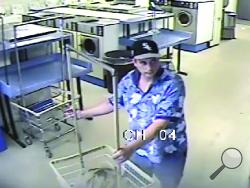 Police are looking to identify this man, who they say took a couple hundred dollars in change from a coin laundry on Market Street. (Bloomsburg Police Department/Special to the Press Enterprise)