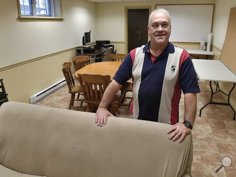 The Rev. Steve Hummel stands in the New Possibilities Recovery and Resource Center. It’s at the Trinity Reformed United Church of Christ on Seventh Street in Bloomsburg. The center is to open June 3.