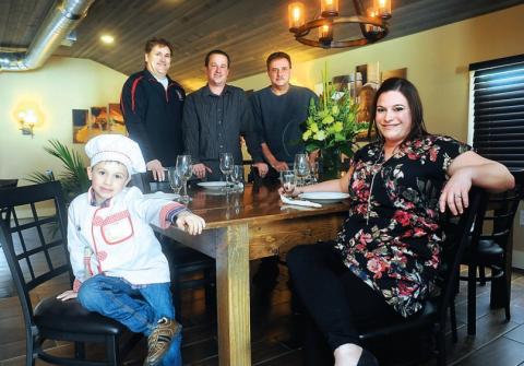 Shown at Amici Italian Grille in Berwick are, from left, Luke Keifer, Rick Harmon, Mark Keifer, Mike Digiandomenico and Dawn Keifer. The eatery is located at 1006 Walnut Street. The restaurant is open Wednesday through Saturday, 5-9 p.m. Amici means “friends” in Italian.