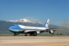 The current color scheme of Air Force One.