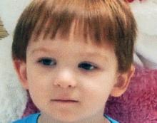 This undated photo provided by the Chester County District Attorney's Office, in Pennsylvania, shows 3-year-old Scott McMillan. Gary Lee Fellenbaum and Jillian Tait were charged Thursday, Nov. 6, 2014, with murder in the death of Scott, who was Tait's son. (AP Photo/Chester County District Attorney's Office) 