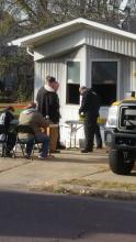 The state police clandestine lab teams catalogues items being taken from a suspected meth lab at 1119 Fifth Ave., Berwick, on Tuesday afternoon (Press Enterprise/Julye Wemple)