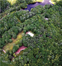 An aerial photograph shows Camp Louise, which Girl Scout officials say will be permanently closed, as it appeared in June. (Press Enterprise/ 