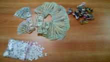 Berwick police seized this cash and these drugs during a raid Monday morning.